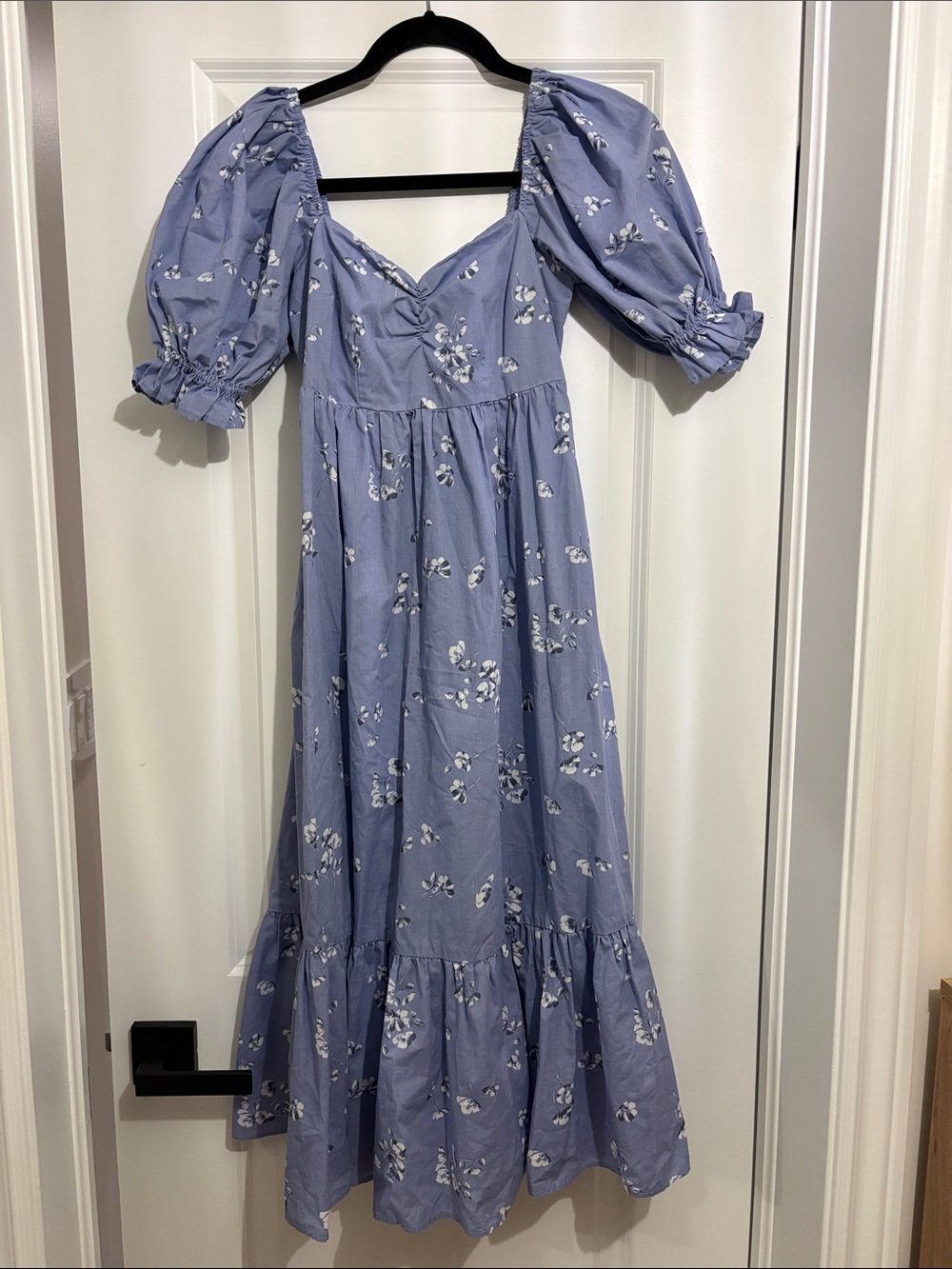 Abercrombie & Fitch Blue Floral Midi Dress